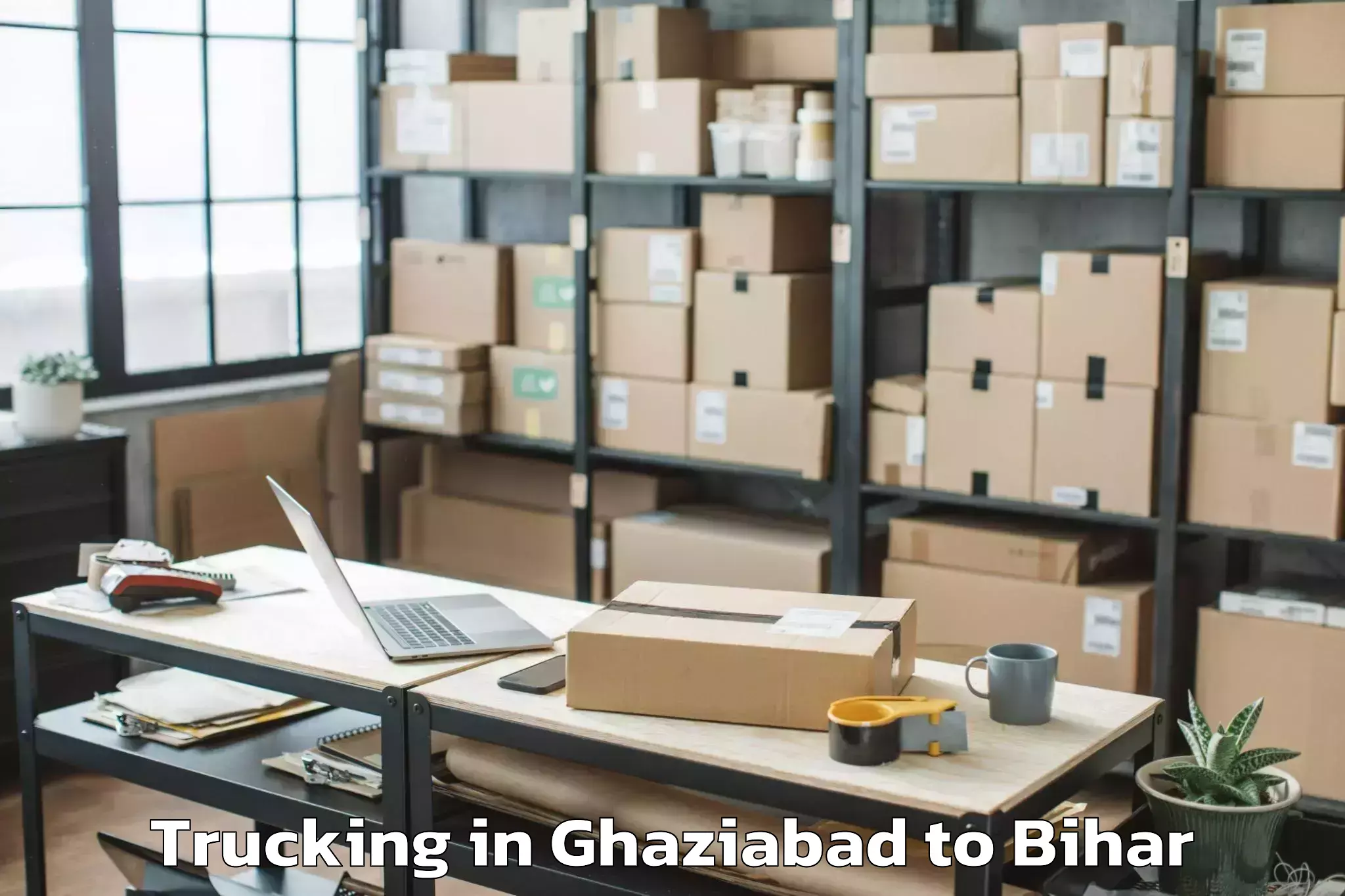 Book Ghaziabad to Basopatti Trucking